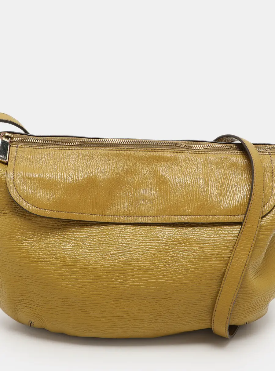 Furla Yellow Leather Crossbody Bags