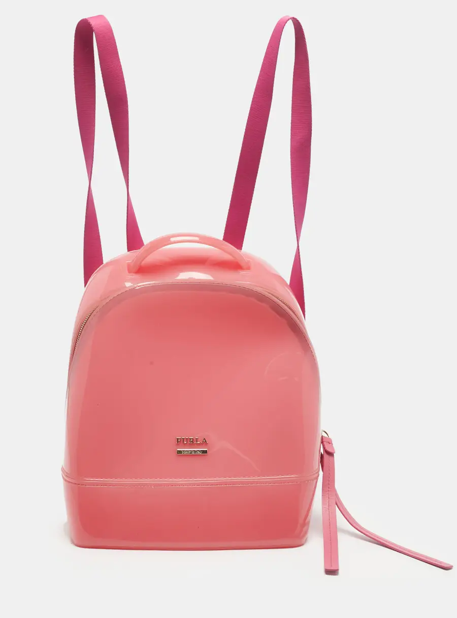 Furla Candy Pink Rubber Backpacks