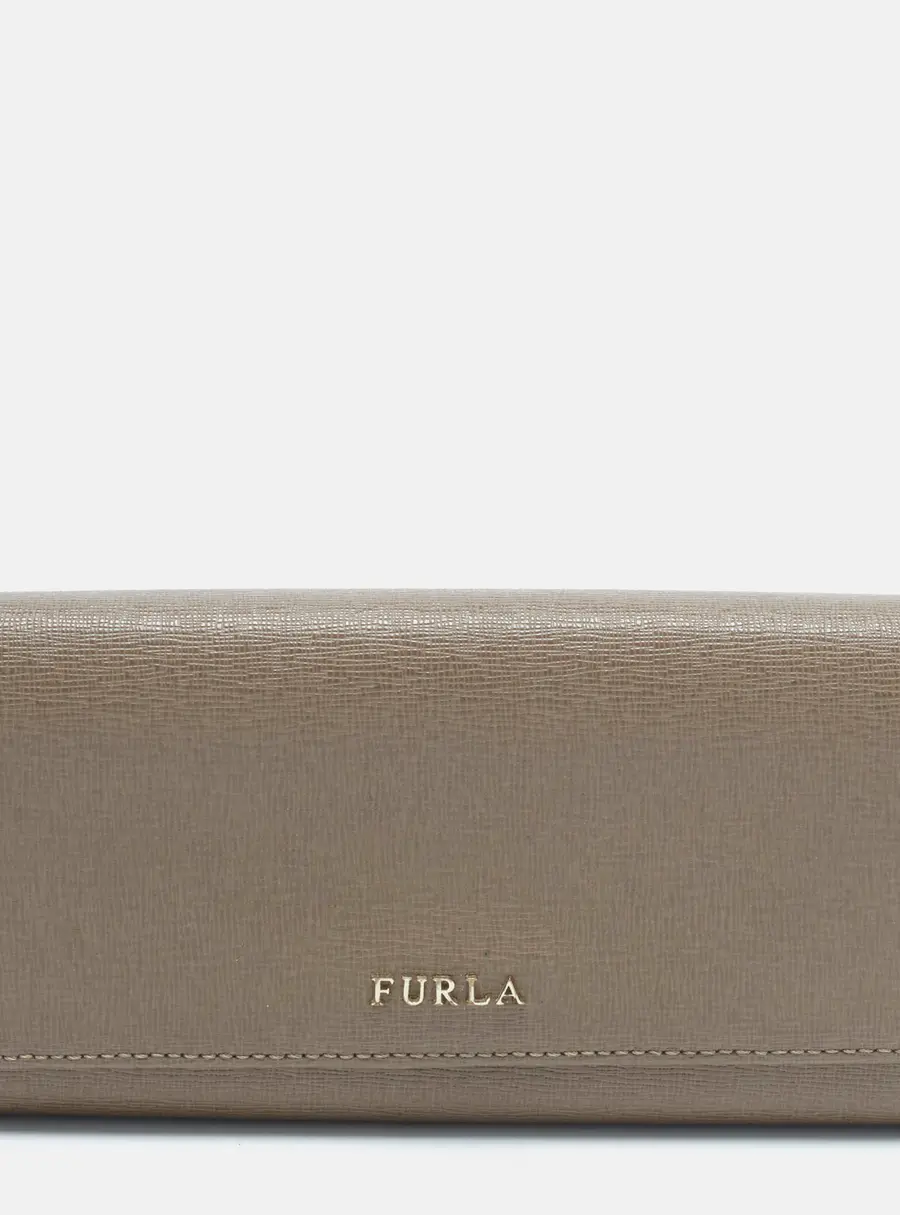 Furla Dark Beige Leather Continental Wallet