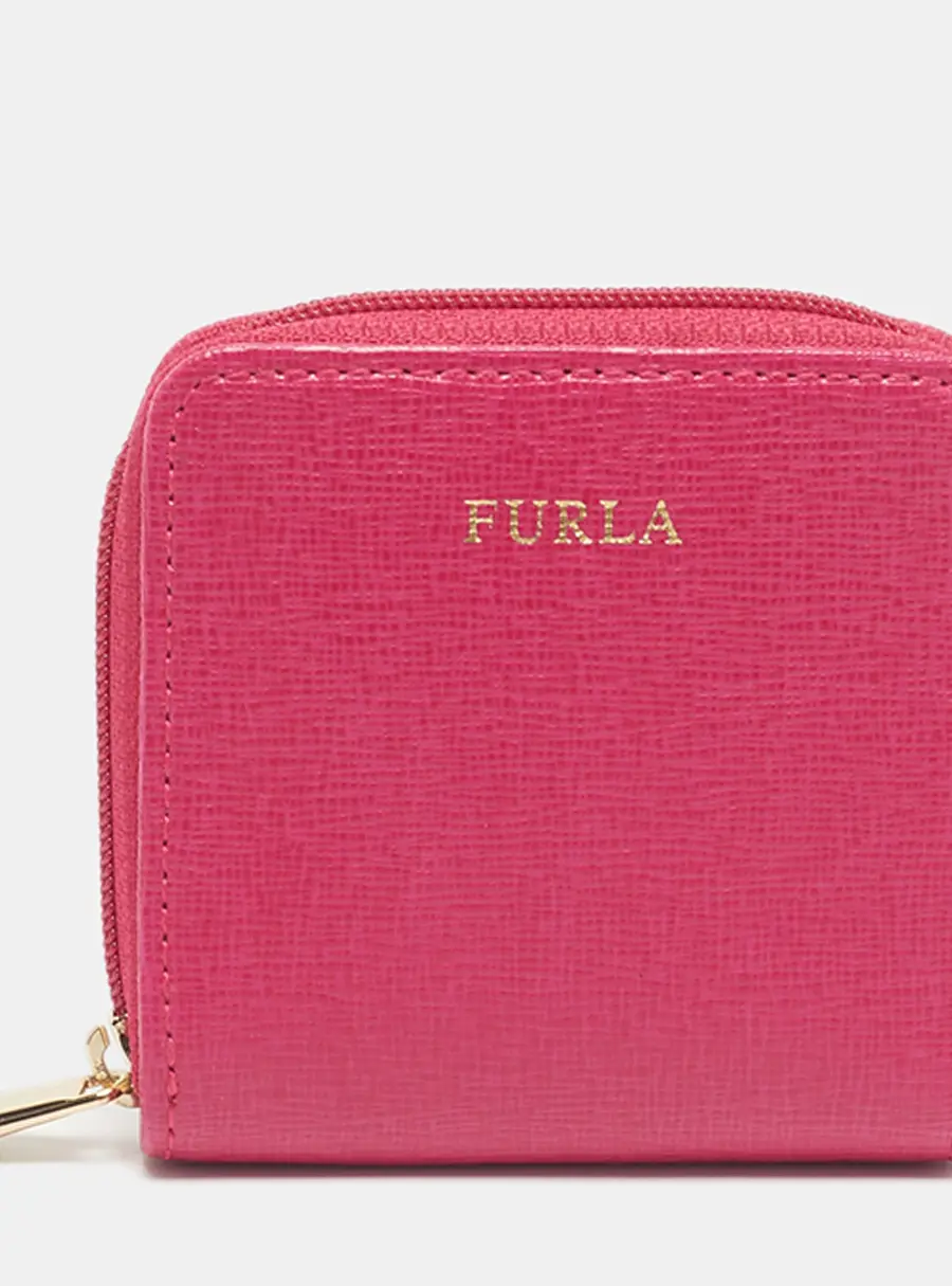 Furla Pink Babylon Small Leather Compact Wallet