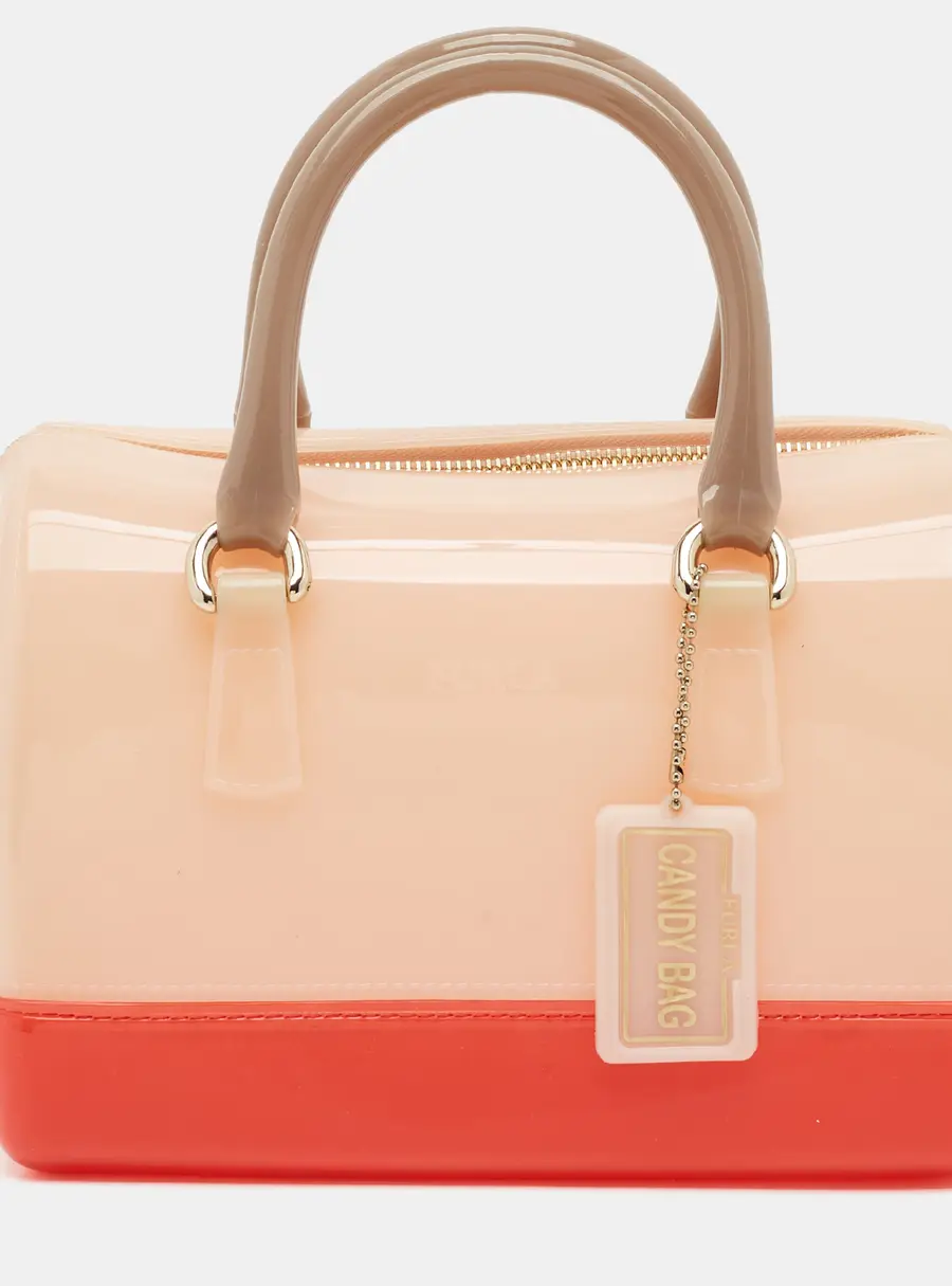 Furla Candy Mini Tricolor Rubber Satchel