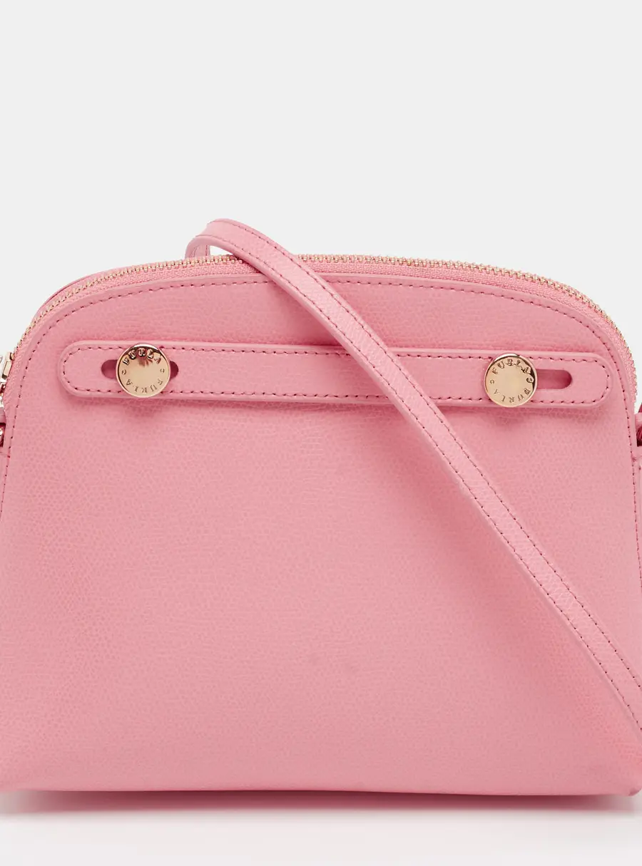 Furla Piper Mini Pink Leather Crossbody Bag