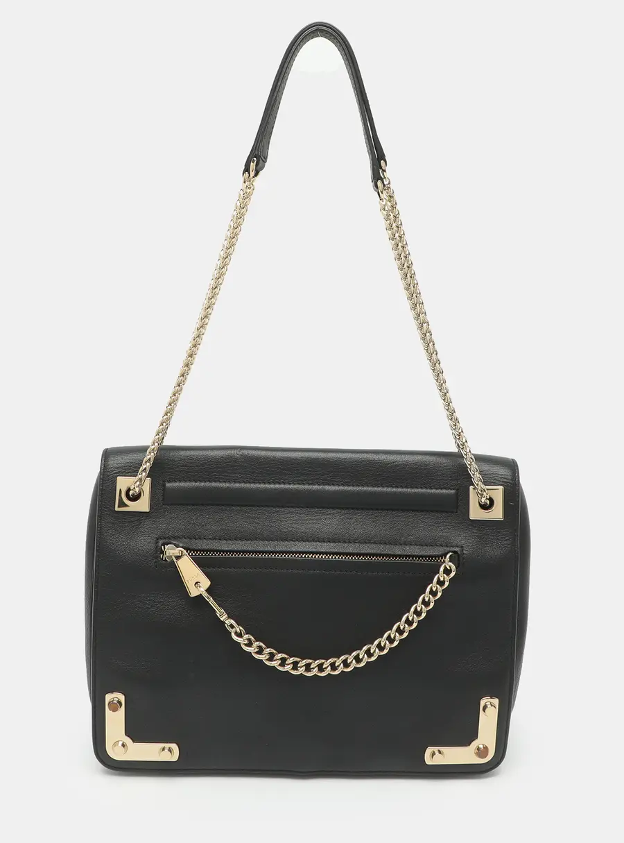 Furla Diana Black Leather Shoulder Bag