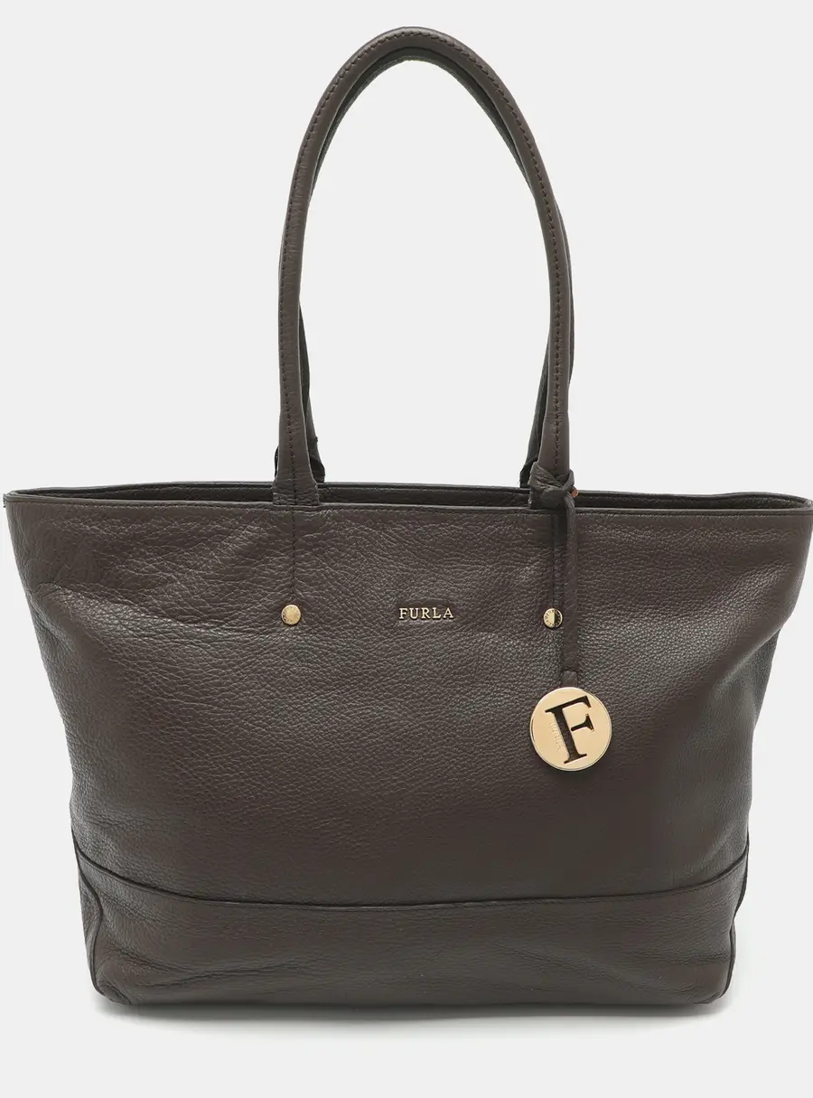 Furla Melissa Dark Brown Leather Tote
