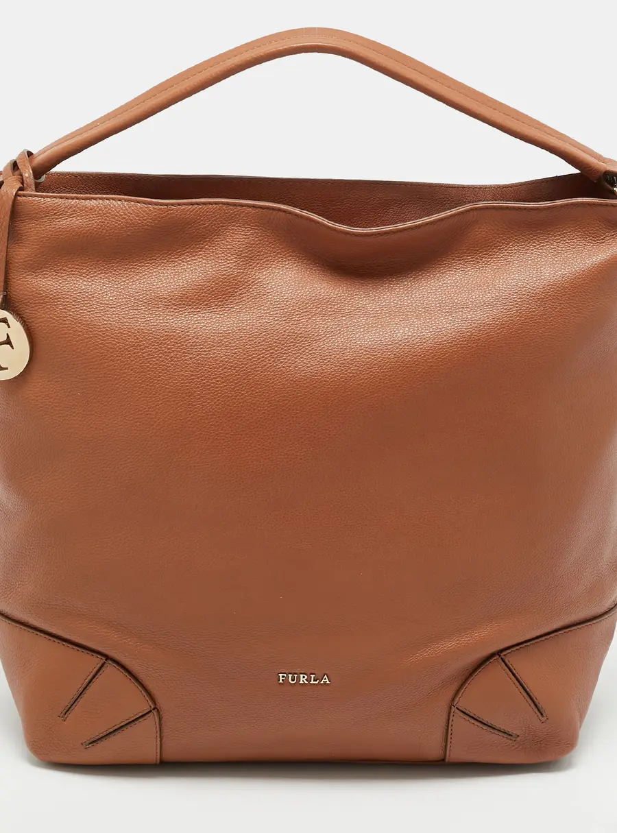Furla Arcadia Brown Leather Hobo
