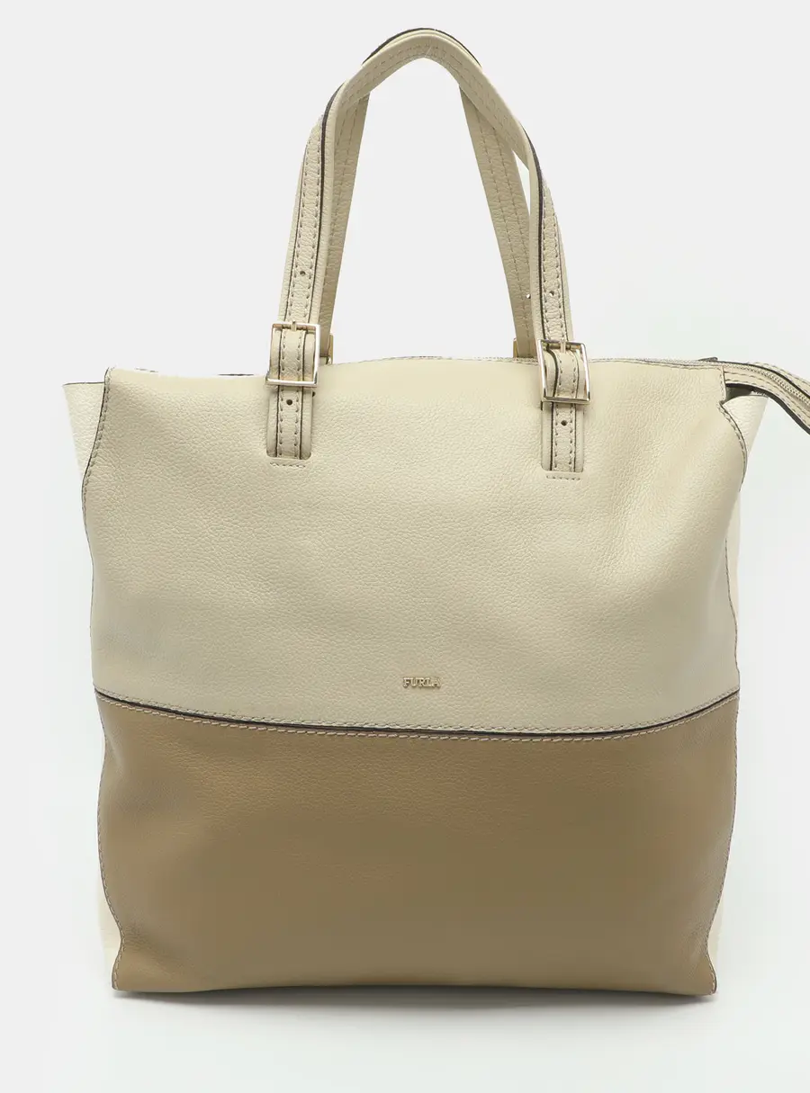 Furla Dori Tri Color Leather Tote