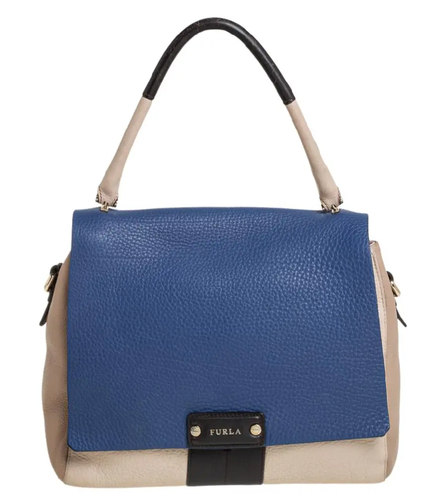 Furla Multicolor Leather Flap Top Handle Bag
