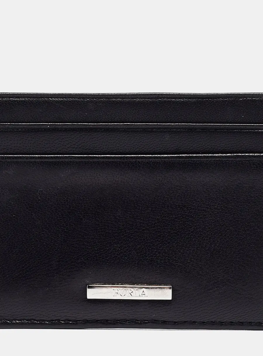 Furla Black Leather Card Holder