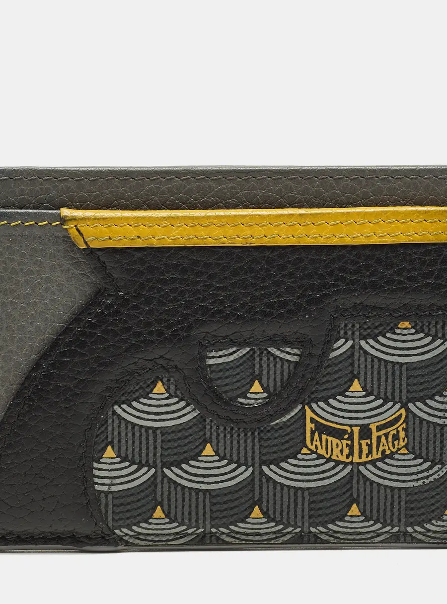 Faure Le Page Gangsta 4CC Grey Coated Canvas and Leather Card Holder