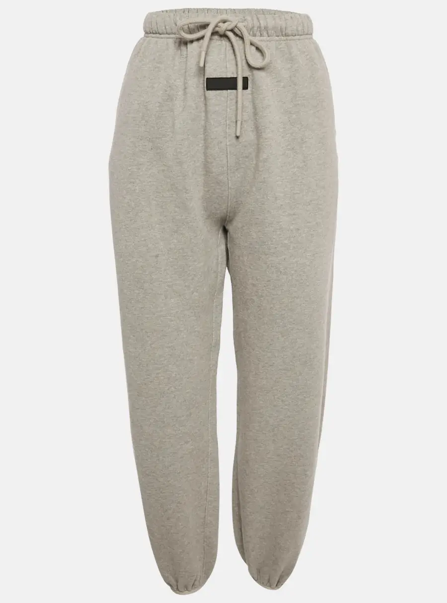 Essentials Fear of God Grey Cotton Knit Fleece Lined Sweatpants S