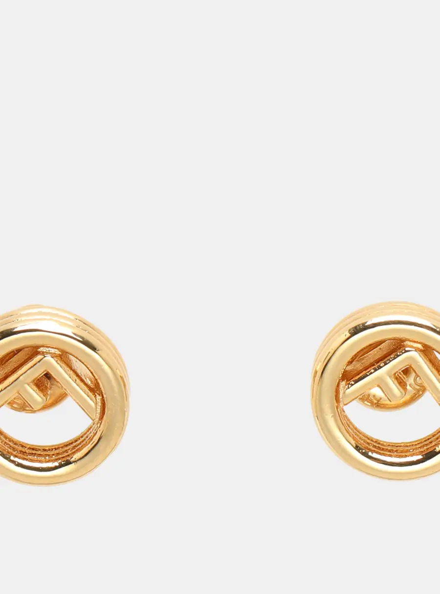 Fendi Gold Tone F is Fendi Stud Earrings