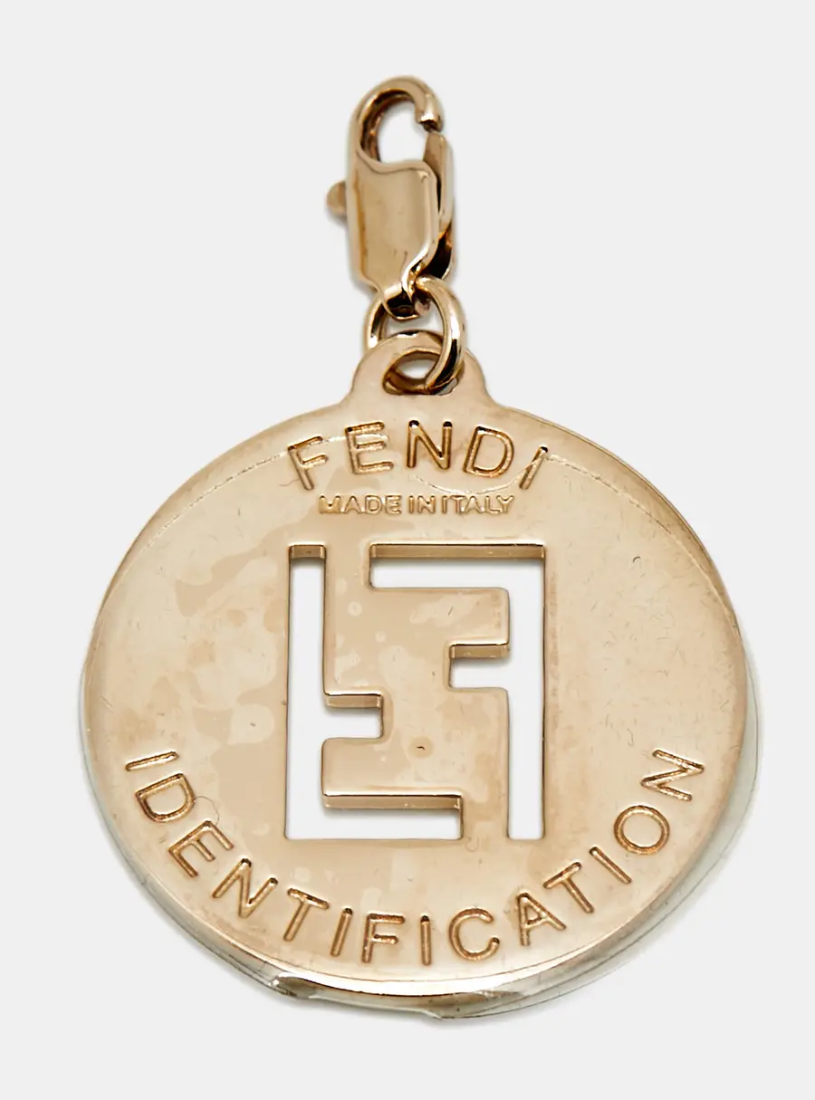 Fendi FF Identification Gold Tone Charm