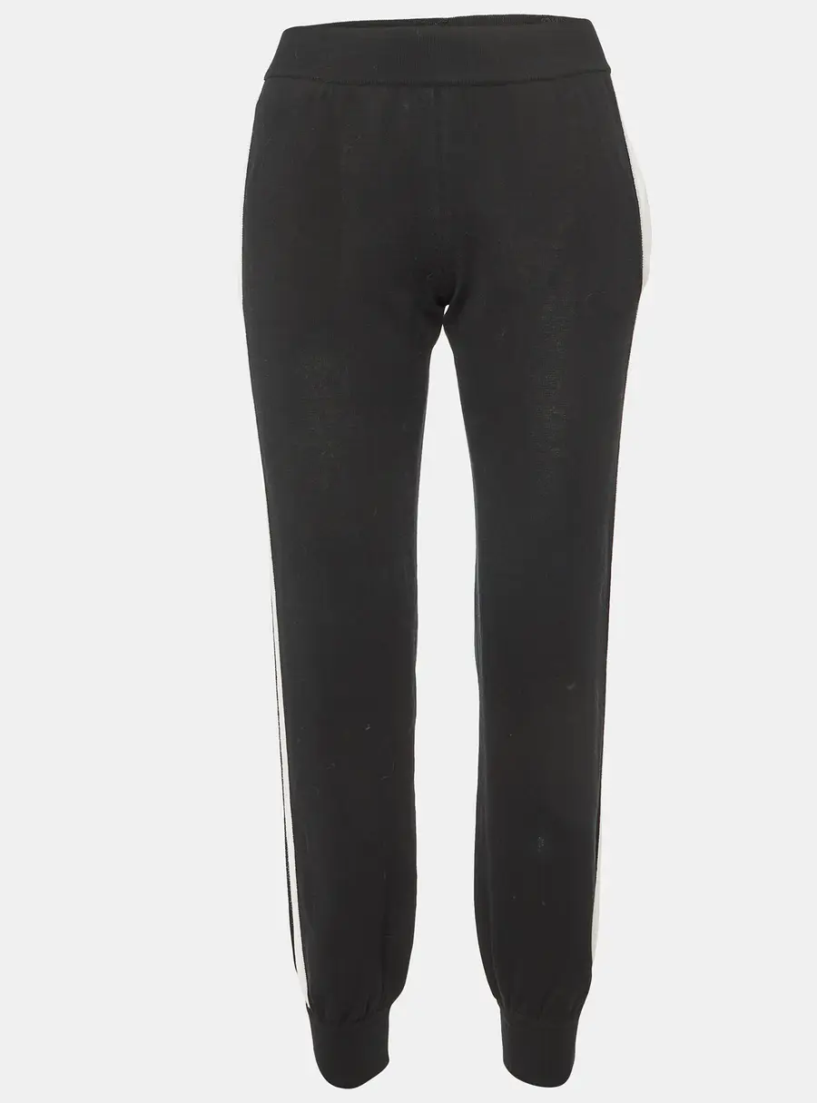 Fendi Black Cotton Knit Jogger Pants S