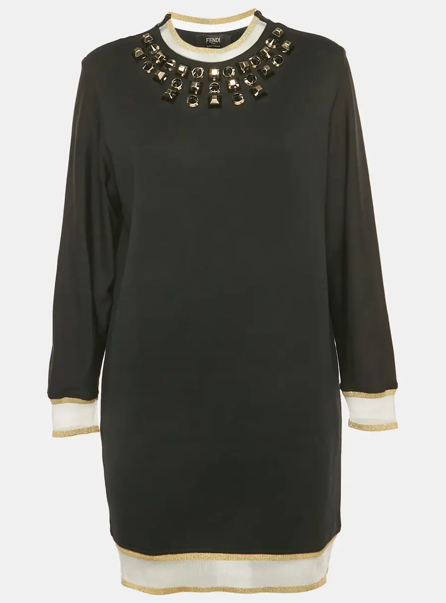 Fendi Blue Crepe Mini Dress L