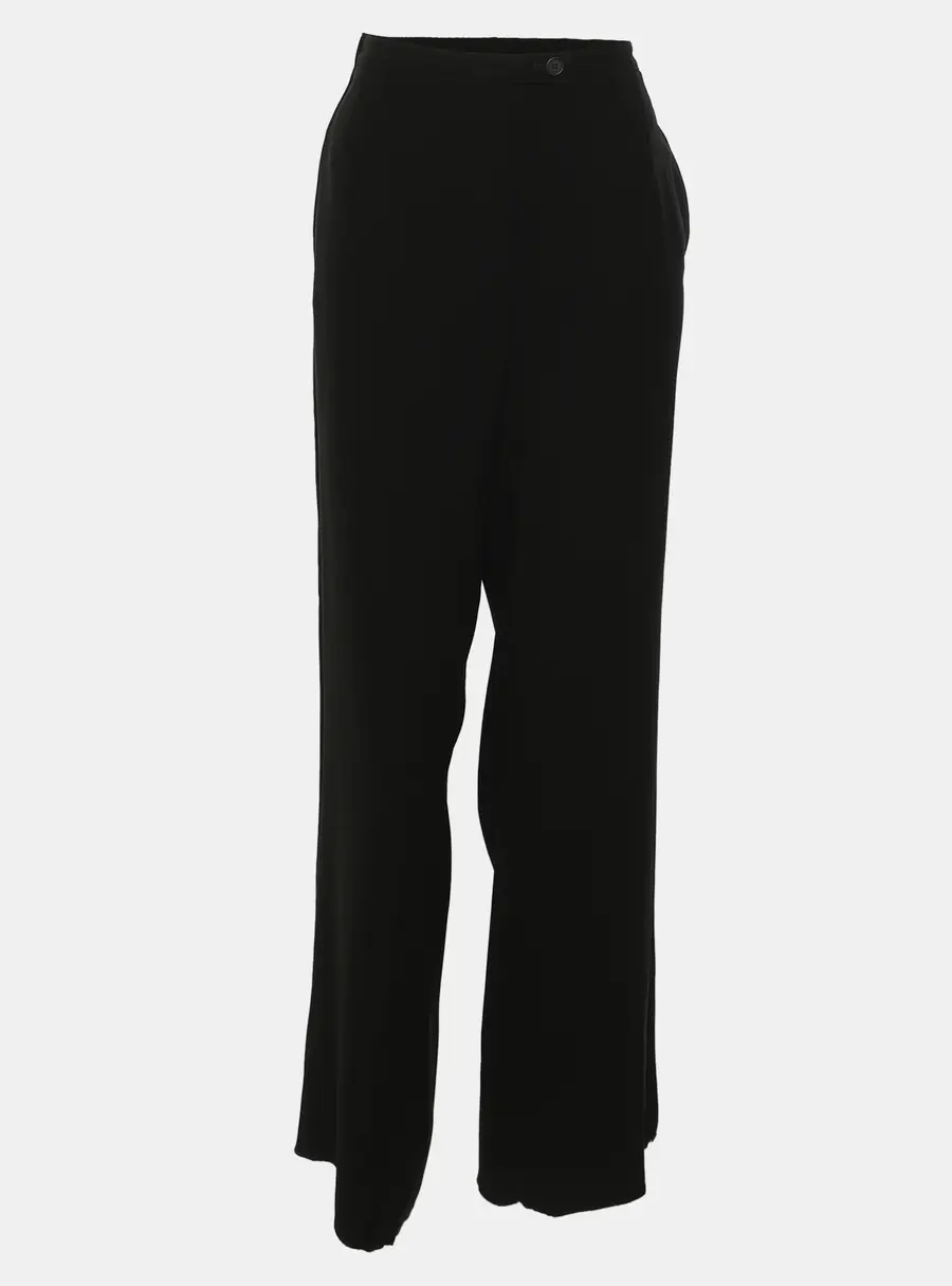 Fendi Black Jersey Wide Leg Pants M