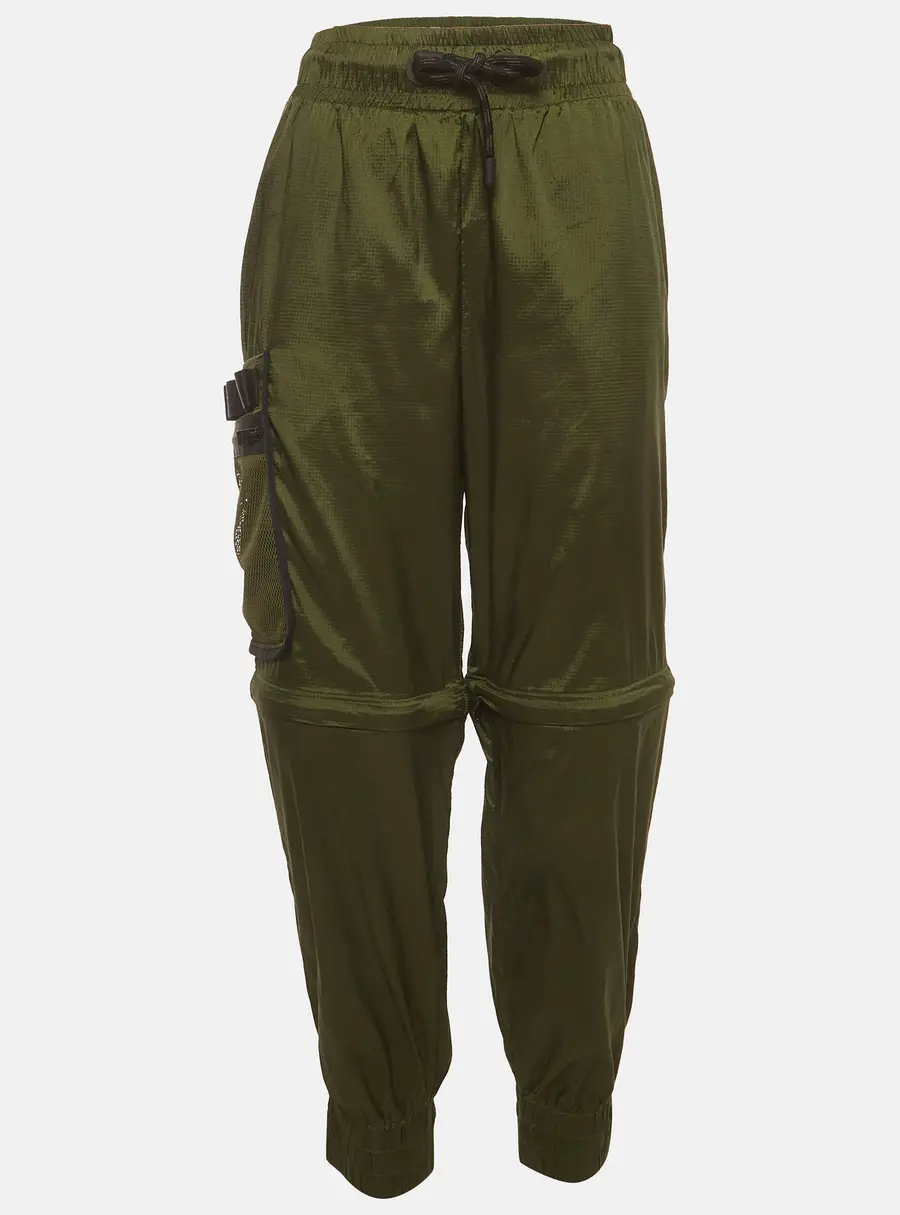 Fendi Green Nylon Drawstring Jogger Pants M