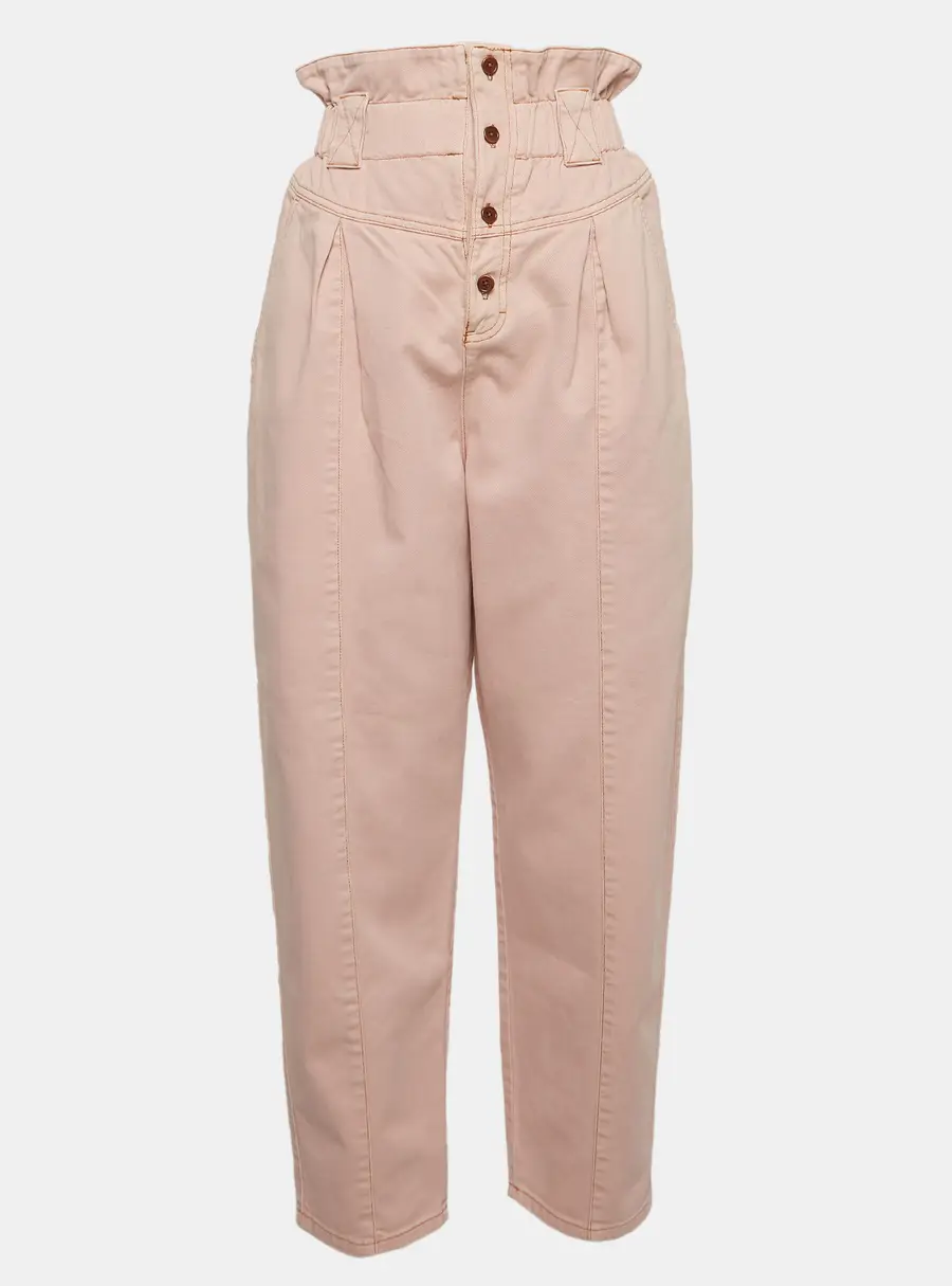 Fendi Pink Denim High Waist Jeans M Waist 26"