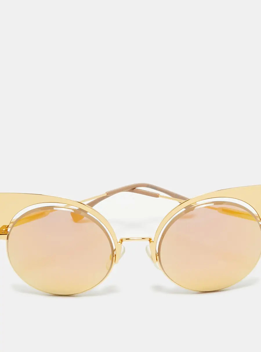 Fendi Gold  FF 0177/S Mirror Ca Eye Sunglasses