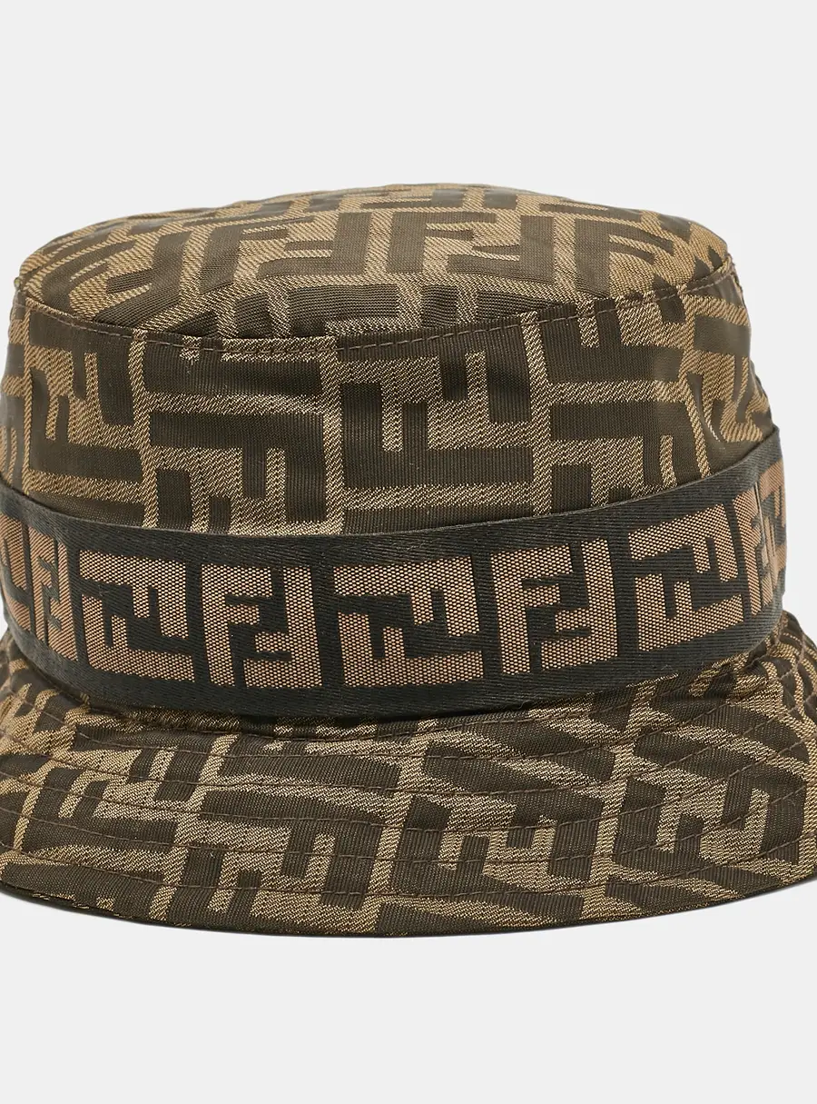 Fendi Brown Zucca Canvas Bucket Hat M