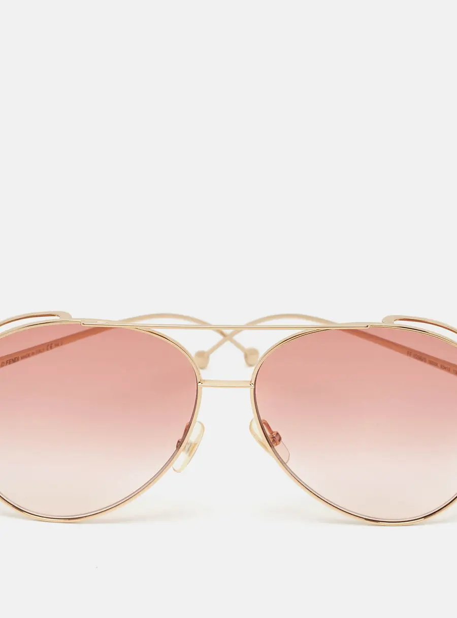 Fendi Pink/Gold Gradient FF0286/S Aviator Sunglasses