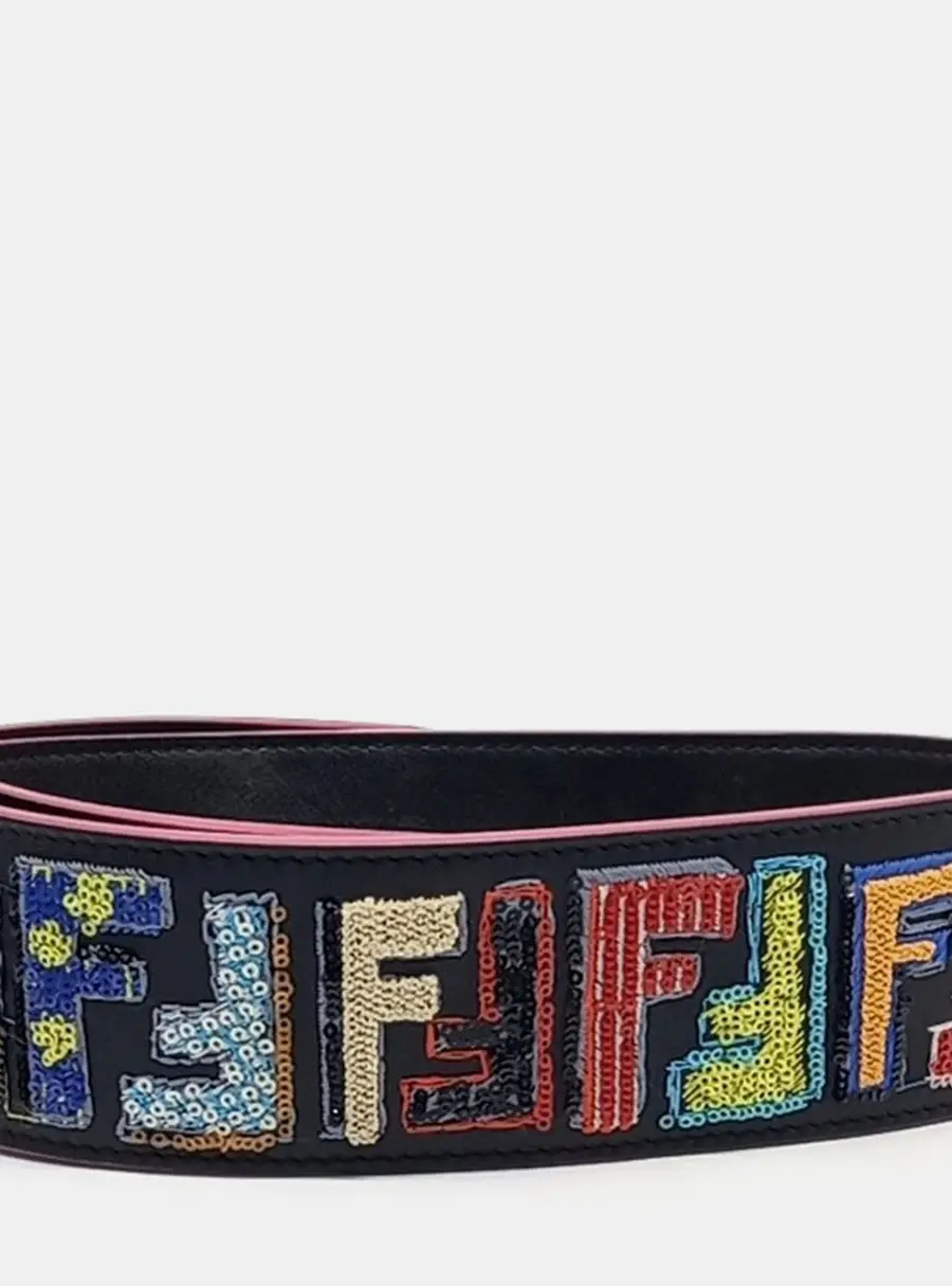 Fendi Canvas Leather Multicolor Strap You