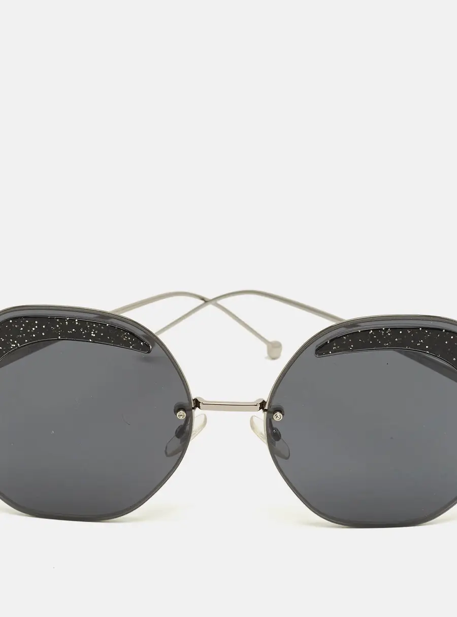 Fendi Black FF 0358/S Rimless Round Sunglasses