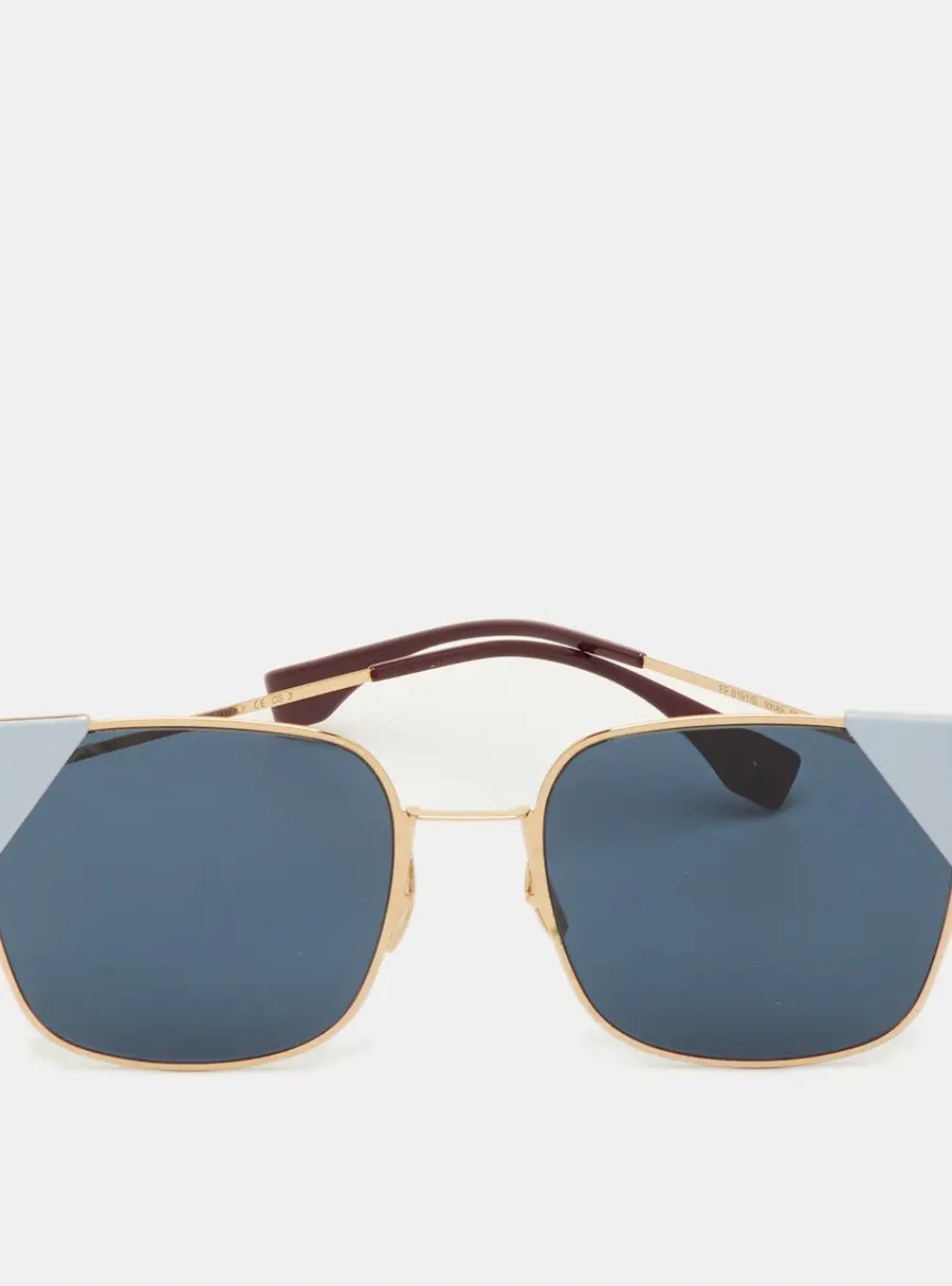 Fendi Blue/Gold Tone FF0191S Cat Eye Sunglasses