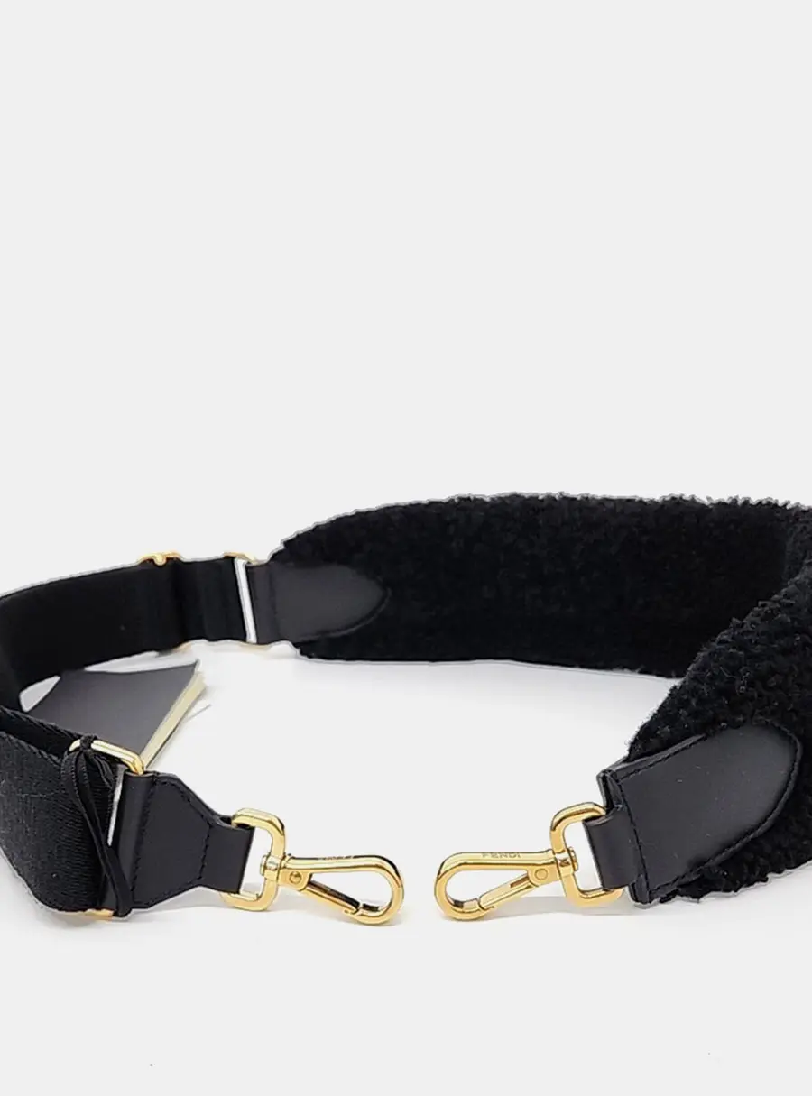 Fendi Black Fur Shearling Strap (8AV182) GHW