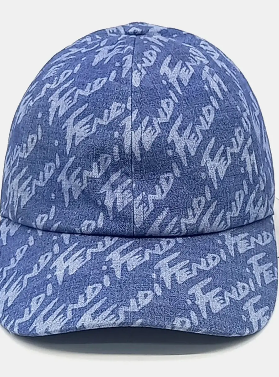 Fendi Blue Denim Cap