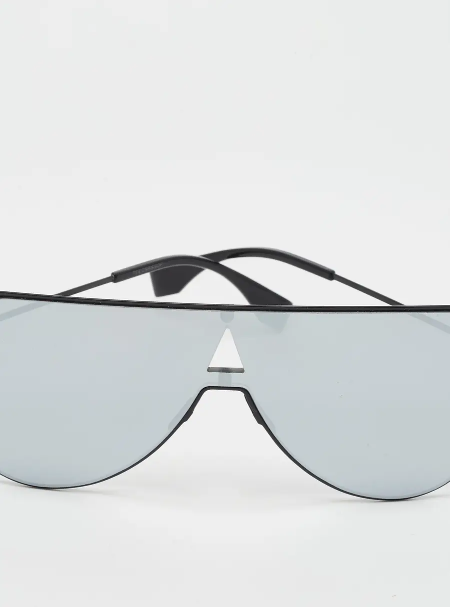 Fendi Grey/Black Mirrored FF0193/S Shield Sunglasses