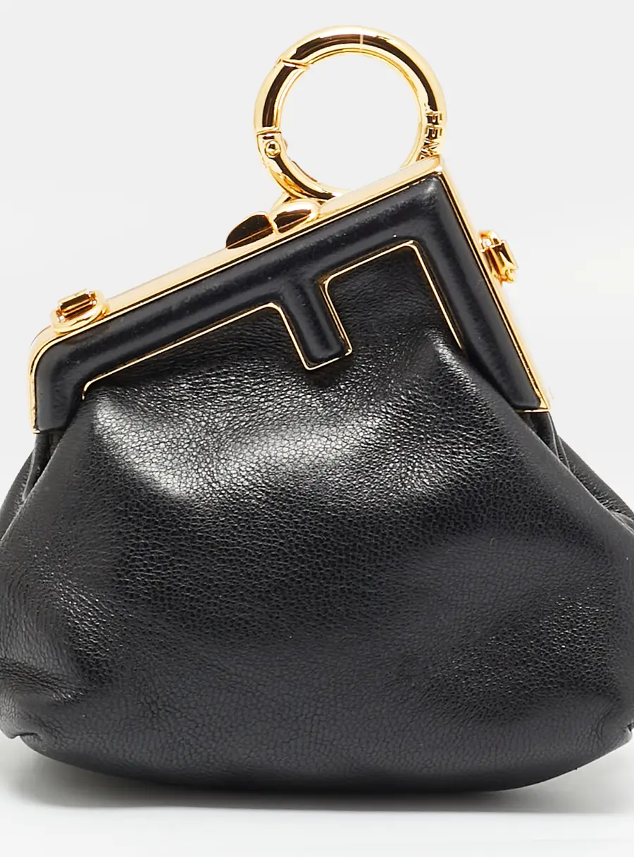 Fendi Fendi First Nano Bag Charm Black Leather