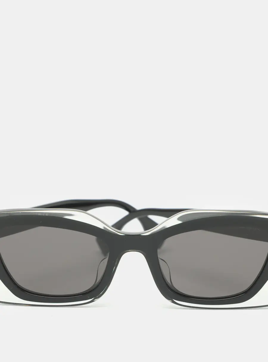 Fendi Black Acetate FE40034U Rectangular Sunglasses