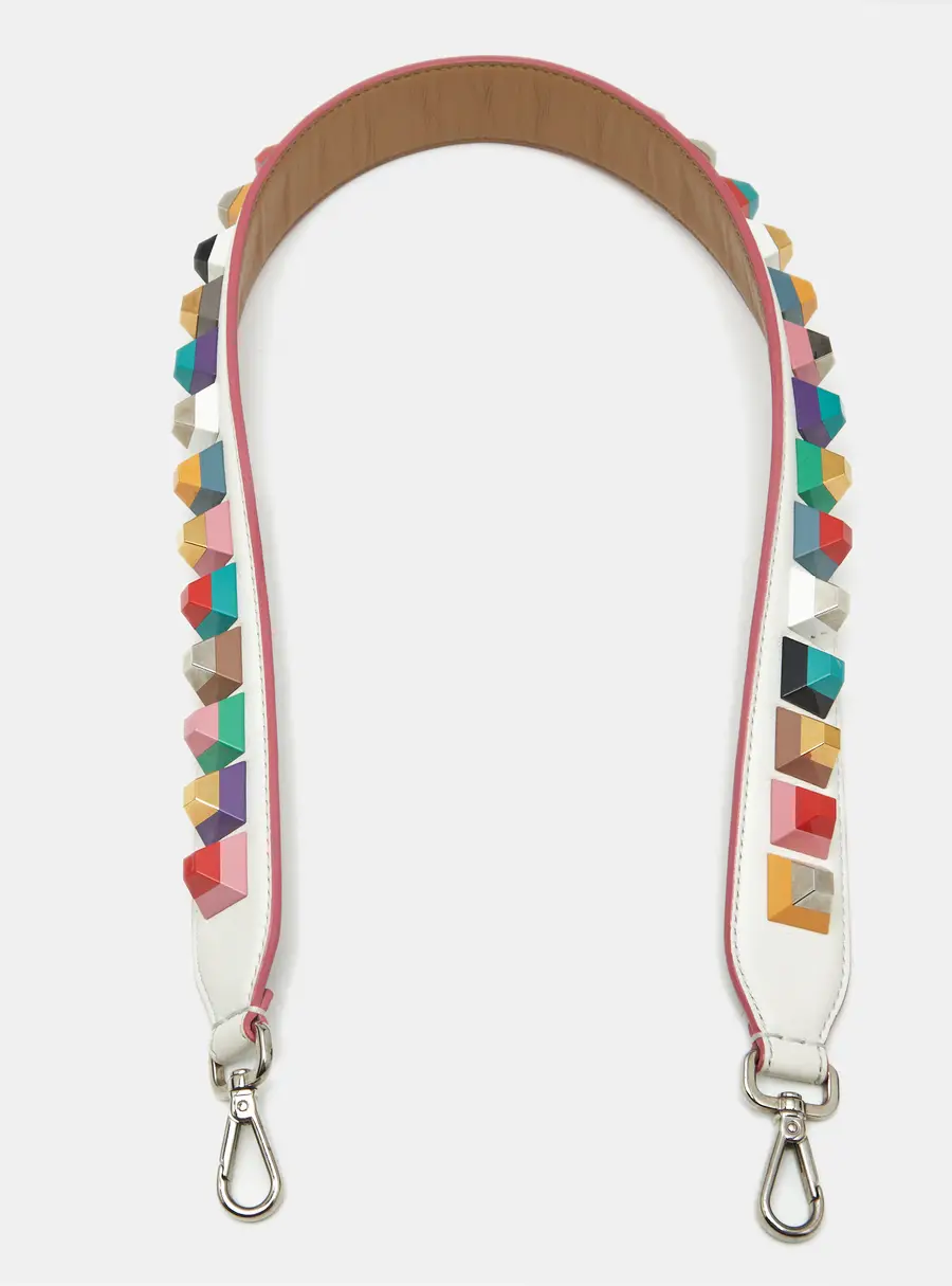 Fendi Studded Strap You Multicolor Leather Shoulder Bag Strap