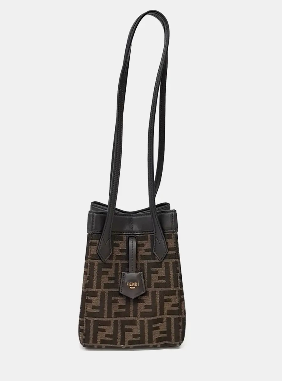 Fendi Brown Fabric Origami Mini (8BS083)
