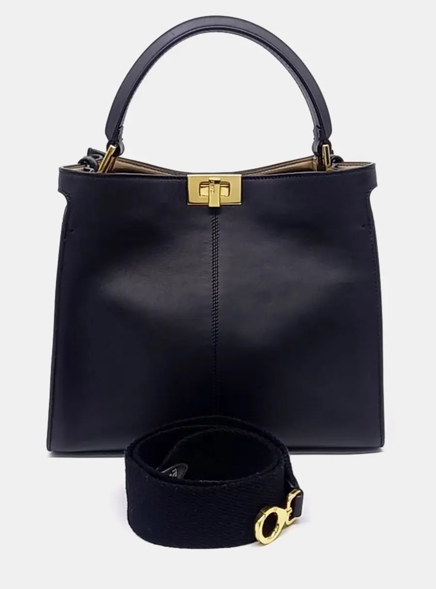 Fendi Peekaboo X-Light Black Leather Medium (8BN310)