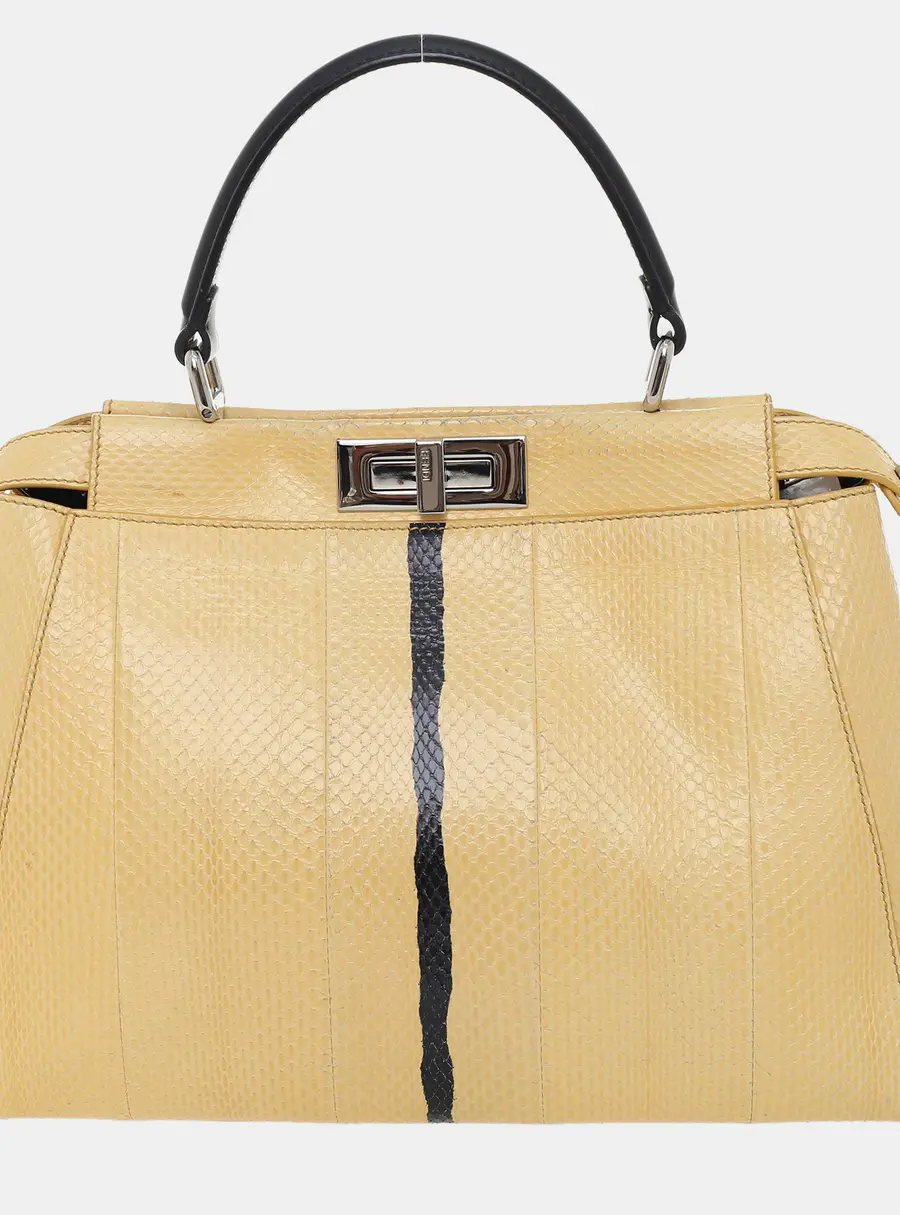 Fendi Vintage Python Medium Peekaboo Bag