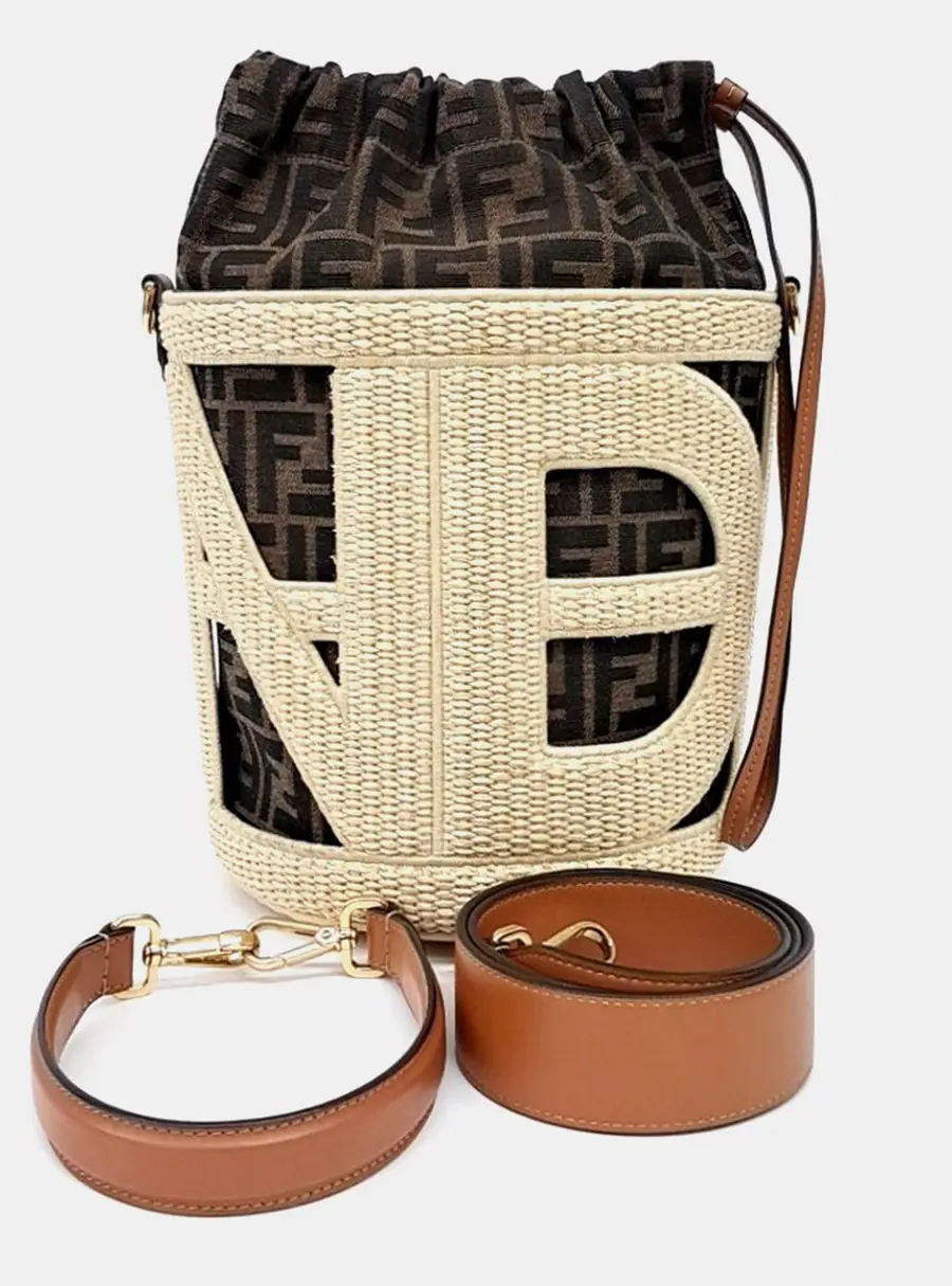 Fendi FF Step Out Bucket Bag Medium (8BT364)