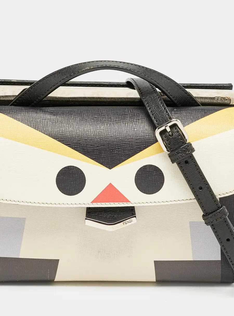Fendi Multicolor Leather Mini Monster Demi Jour Top Handle Bag