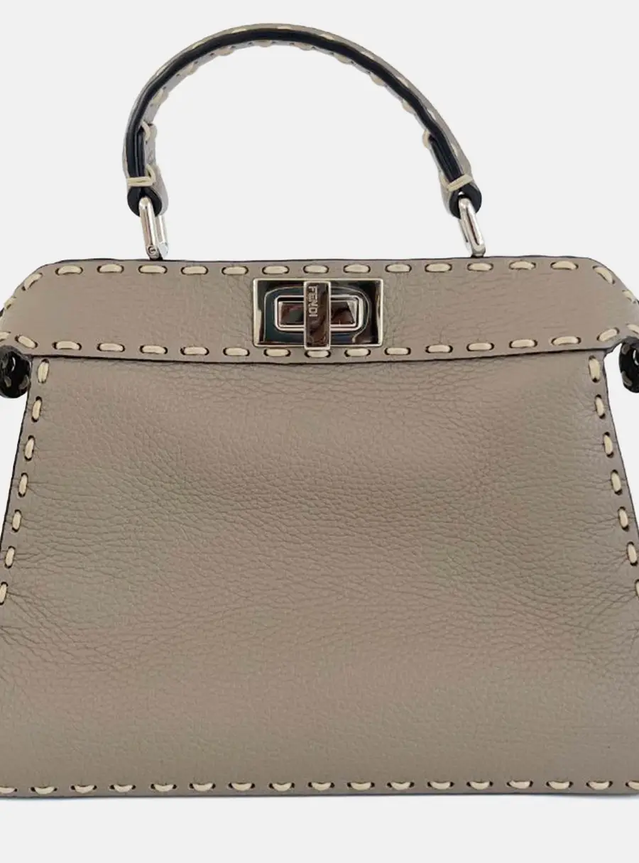 Fendi Peekaboo ISeeU Small Etoupe Selleria bag