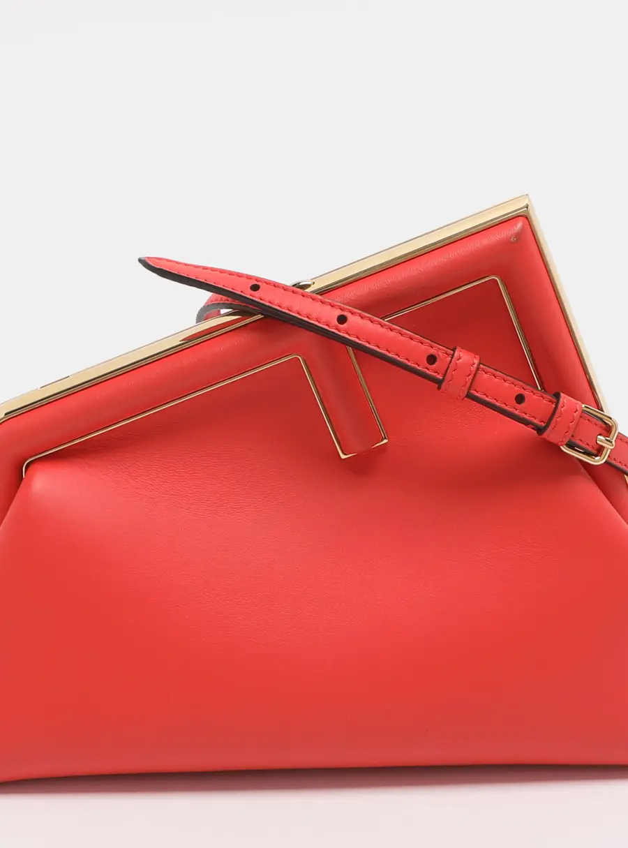 Fendi Fendi First Small Red Leather Clutches