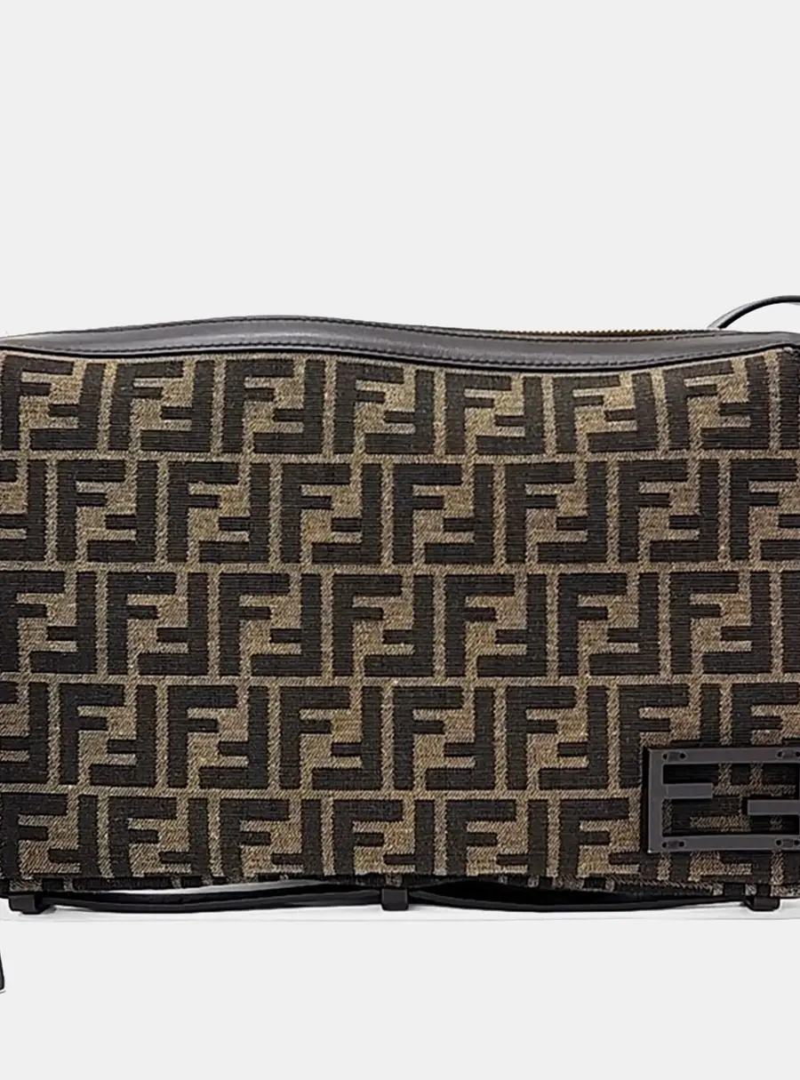 Fendi Brown Fabric Zucca Simply Shoulder Bag Medium (8BR829)