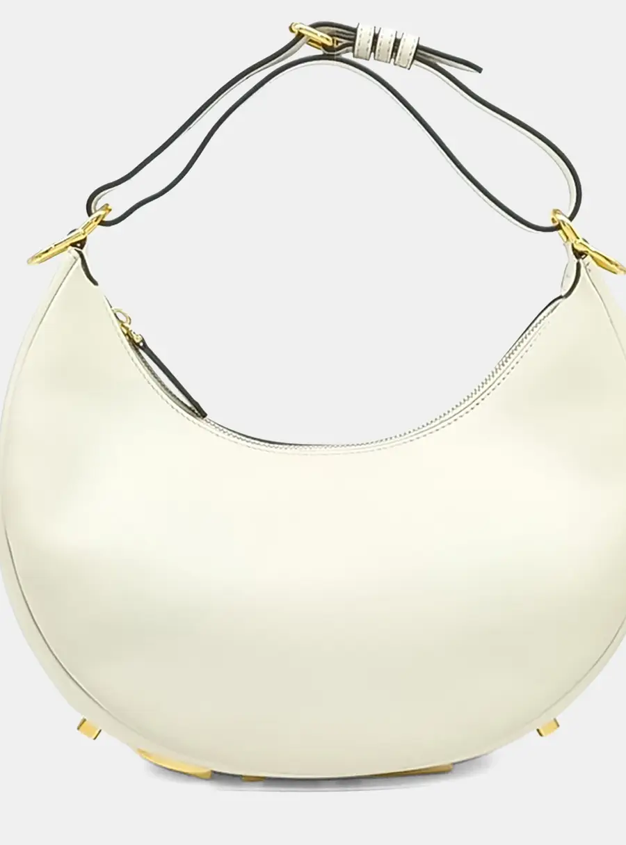 Fendi Cream Leather Graphi Bag Small