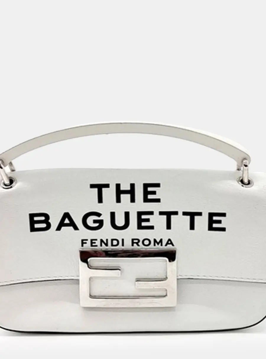 Fendi Black/White Leather X Marc Jacobs Baguette Phone Pouch