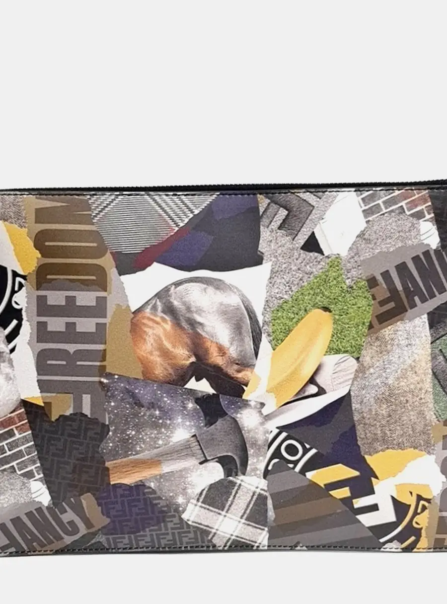 Fendi Fancy Freedom Multicolor Leather Pouch Bag