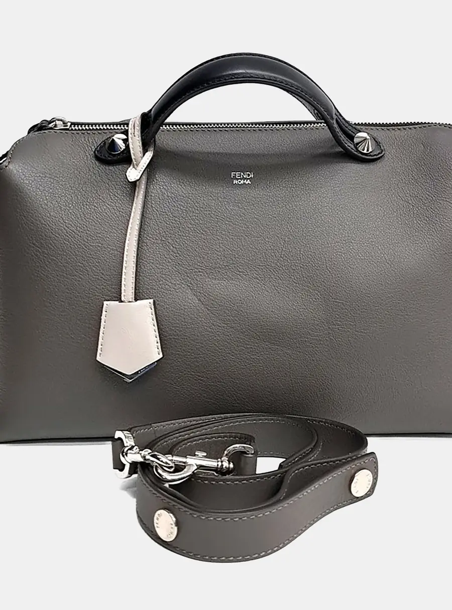 Fendi Grey Leather By The Way Bag Large