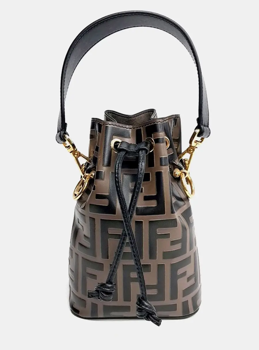 Fendi Multicolor Leather Montrejo Mini Bucket Bag