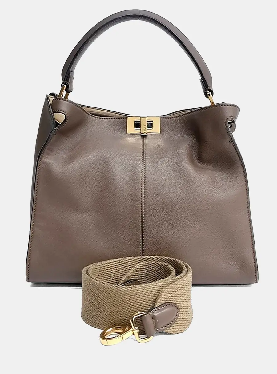 Fendi Brown Leather Peekaboo X-Light Medium (8BN310)