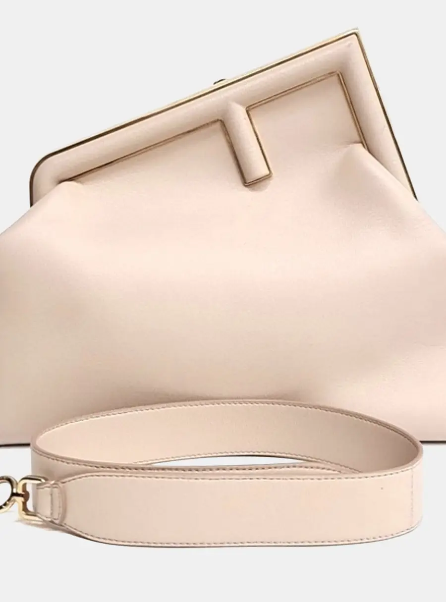 Fendi First Pink Leather Medium Bag (8BP127)