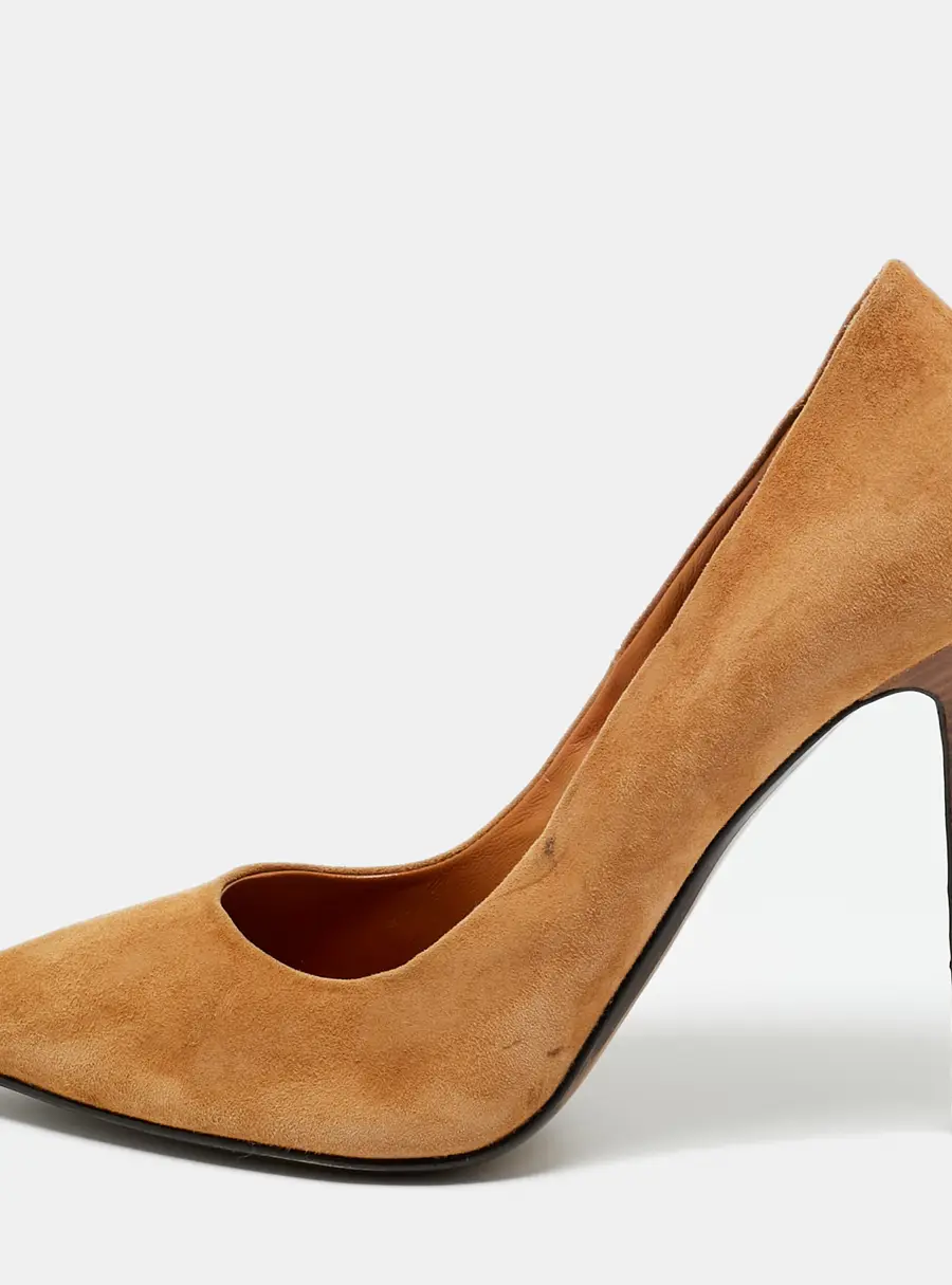 Fendi Brown Suede Pointed Toe Pumps Size 37