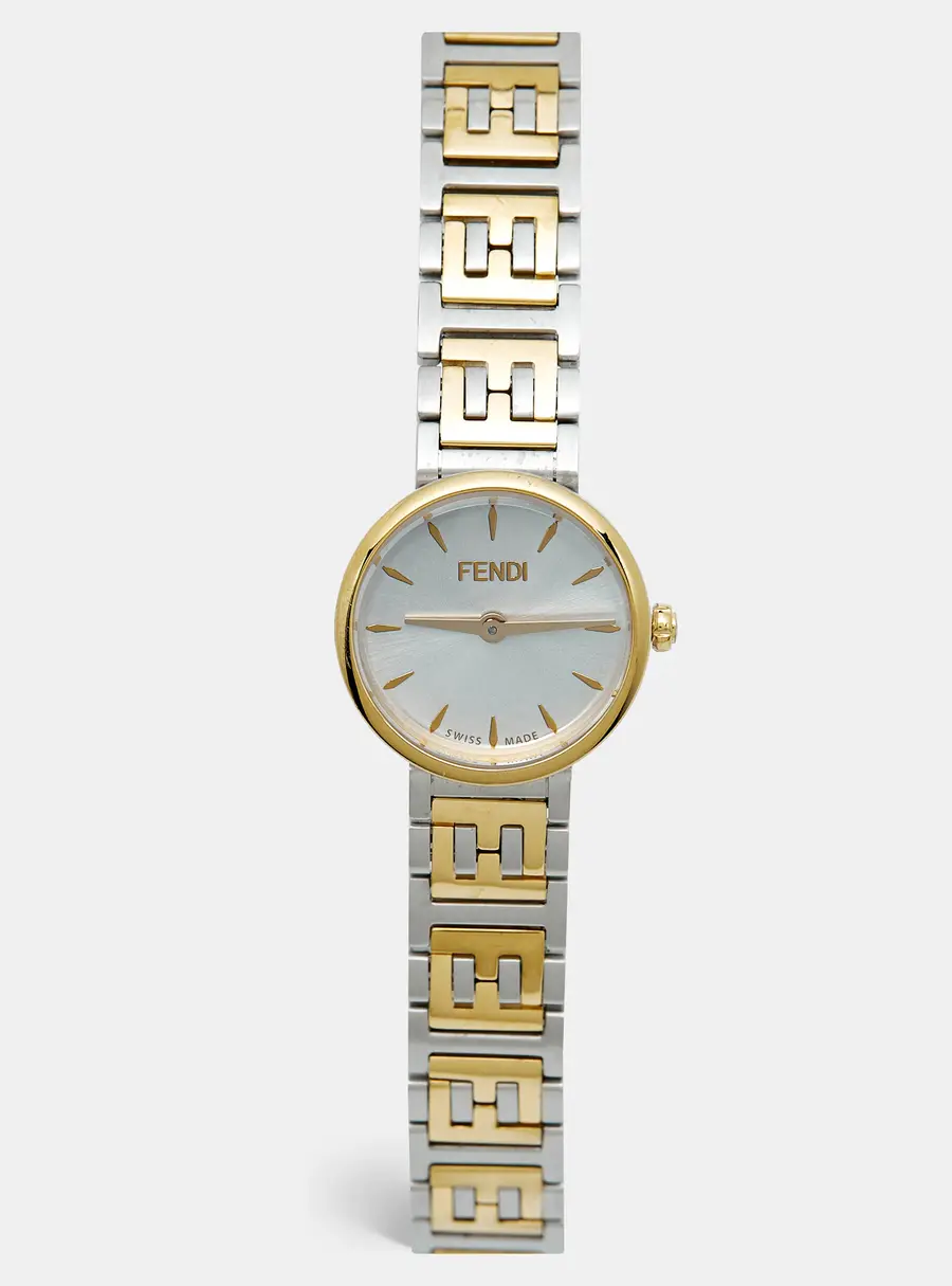 Fendi Forever Fendi 103 Silver Dial Two Tone Stainless Steel Women's Wristwatch 19 mm
